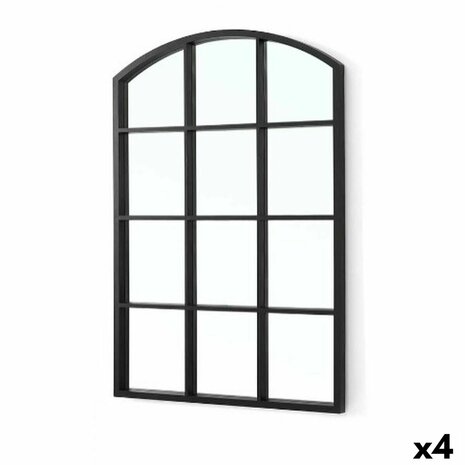 Wandspiegel Gift Decor Zwart Venster 50,5 X 2,5 X 76 cm (4 Stuks) 1