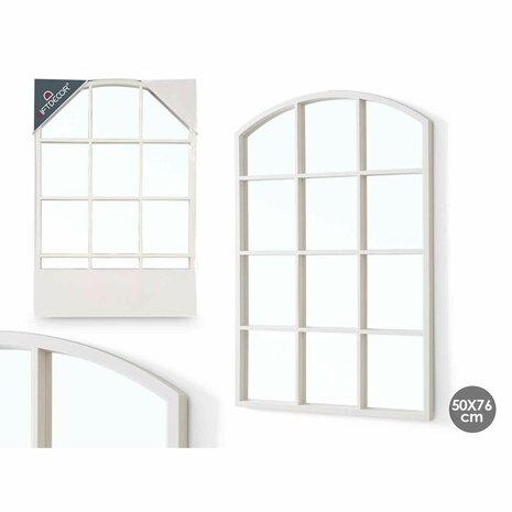 Wandspiegel Gift Decor Wit Venster 50,5 X 2,5 X 76 cm (4 Stuks) 3