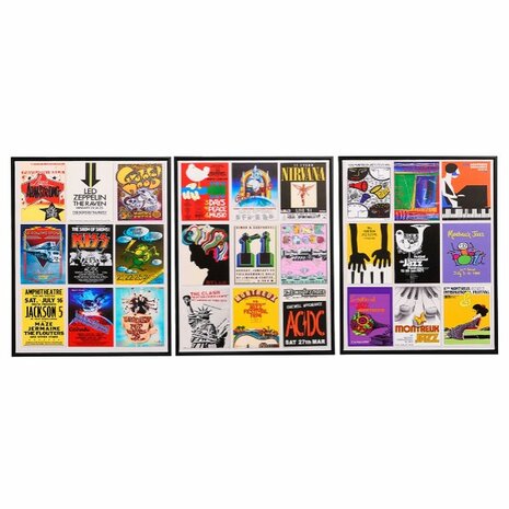 Canvas Gift Decor Muziek 40 x 2 x 50 cm (6 Stuks) 3
