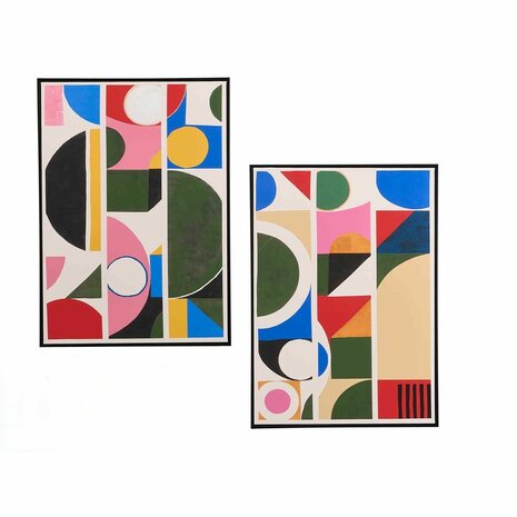 Canvas Gift Decor Abstract 50 x 3 x 70 cm (4 Stuks) 2