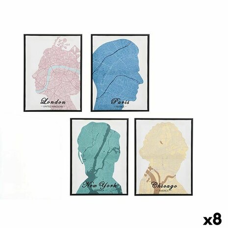 Canvas Gift Decor Royalty 30 x 3 x 40 cm (8 Stuks) 1