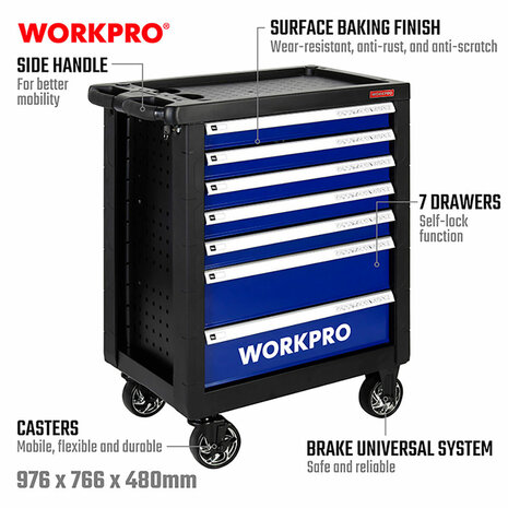 Gereedschapstrolley Workpro 2