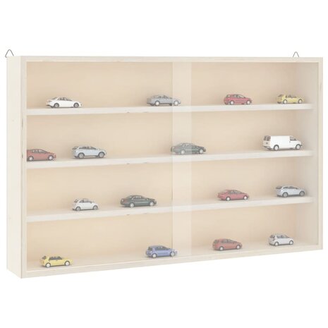 Houten vitrinekast met deuren 60x8,5x37cm 1