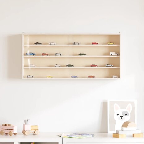 Houten vitrinekast met deuren 80x8,5x37cm 3