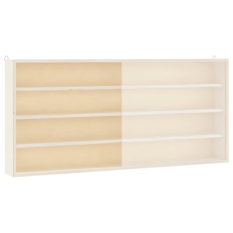 Houten vitrinekast met deuren 80x8,5x37cm 4