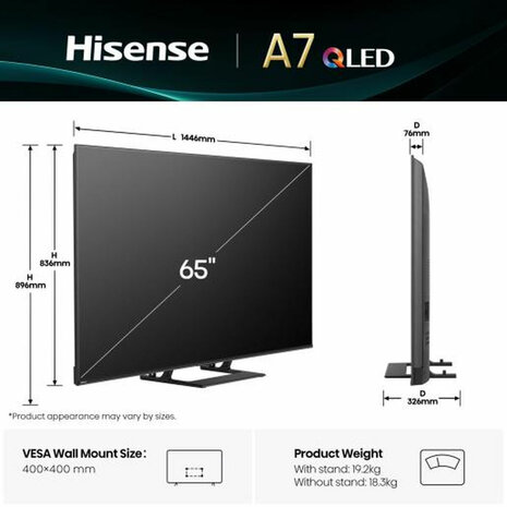 Smart TV Hisense 65A7Q 65" 4K Ultra HD LED HDR D-LED 2