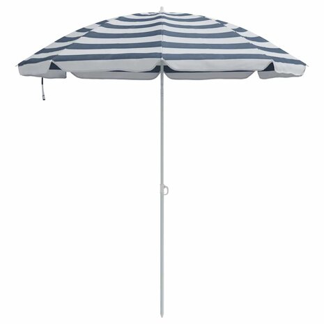 Strandparasol Blauw en wit 161 x 193 cm Polyester 4