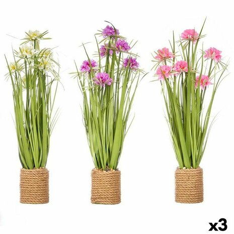 Decoratieve plant Ibergarden Touw Plastic Steen 30 x 70 x 30 cm (3 Stuks) 1