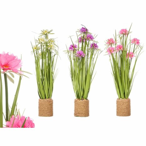 Decoratieve plant Ibergarden Touw Plastic Steen 30 x 70 x 30 cm (3 Stuks) 2