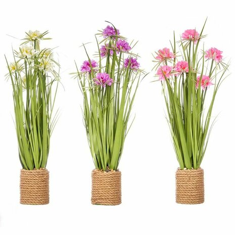 Decoratieve plant Ibergarden Touw Plastic Steen 30 x 70 x 30 cm (3 Stuks) 3