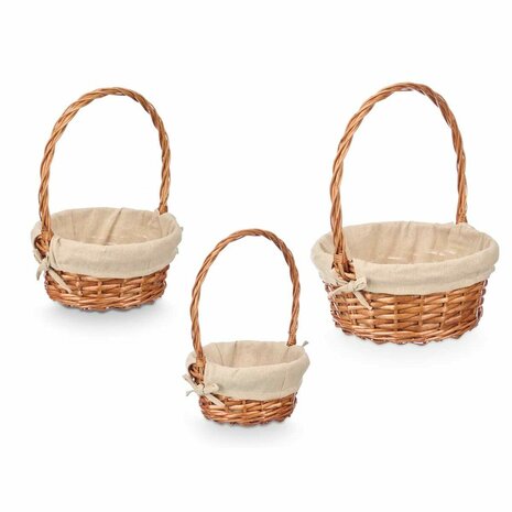 Mandenset Kipit Natuurlijk Polyester Katoen vlechtwerk 3 Onderdelen (8 Stuks) 2