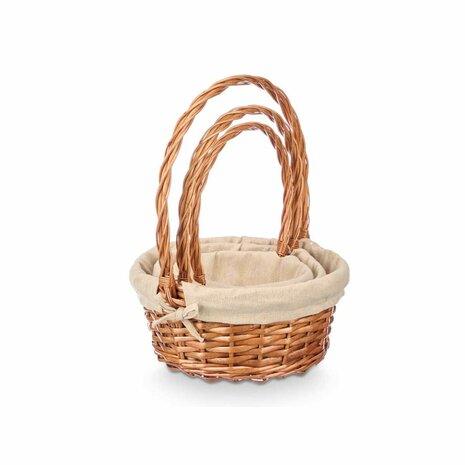 Mandenset Kipit Natuurlijk Polyester Katoen vlechtwerk 3 Onderdelen (8 Stuks) 4