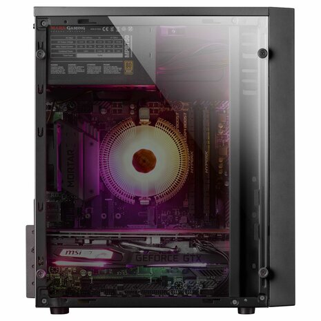 Micro ATX/ITX Mini tower BehuizingBehuizing Mars Gaming MCM Zwart 7