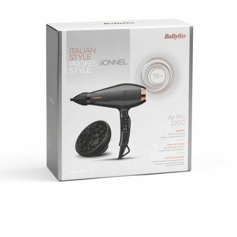 Föhn Babyliss 6719DE 2200 W 2200 W Zwart Grijs 4
