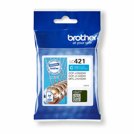 Originele inktcartridge Brother LC-421C Blauw Cyaan 2