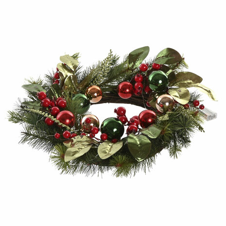 Kerstkroon Home ESPRIT Rood Groen PVC 50 x 15 x 50 cm 2