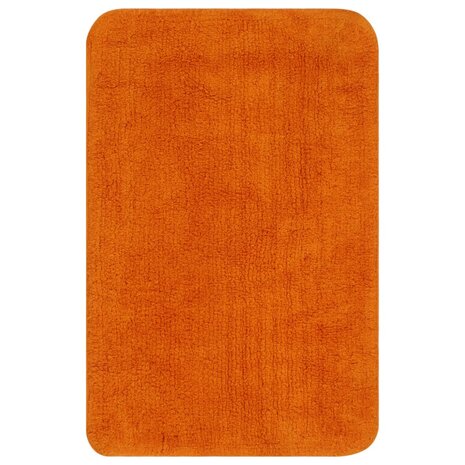 Badmattenset stof oranje 2-delig 2
