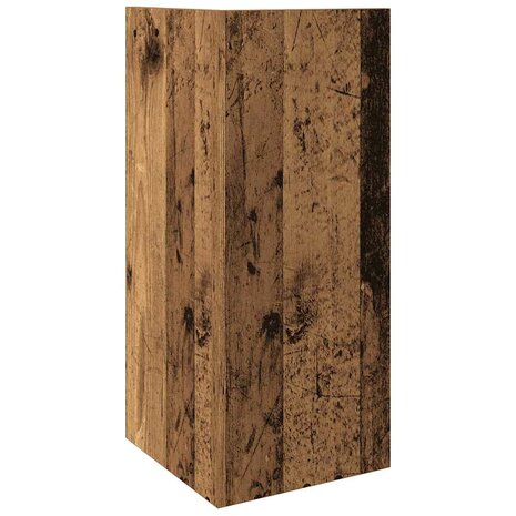 Bijzettafeltje met plank 25,5x27x60 cm oud houtkleurig 6