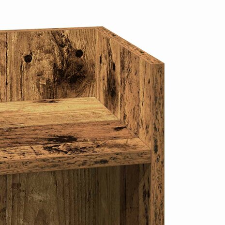Bijzettafeltje met plank 25,5x27x60 cm oud houtkleurig 7