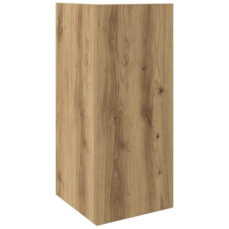 Bijzettafeltje met plank 25,5x27x60 cm artisanaal eikenkleur 6