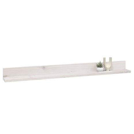 Wandkasten 2 st 110x11x9 cm massief grenenhout wit 6