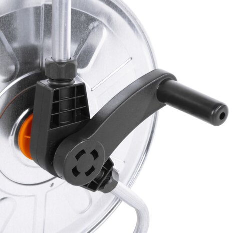 Slanghaspel voor 50 m 1/2" slang wandmontage staal 7