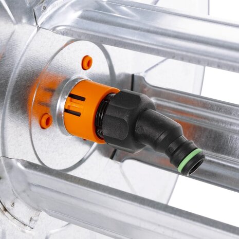Slanghaspel voor 50 m 1/2" slang wandmontage staal 8