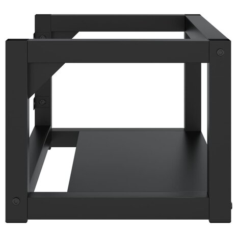 Wastafelframe wandgemonteerd 59x38x31 cm ijzer zwart 4