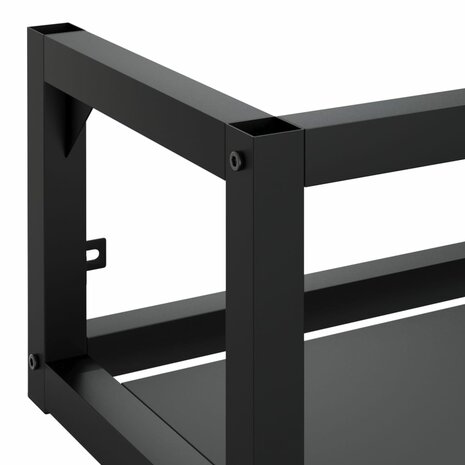 Wastafelframe wandgemonteerd 59x38x31 cm ijzer zwart 6
