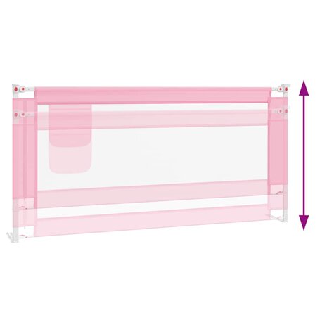 Bedhekje peuter 190x25 cm stof roze 6