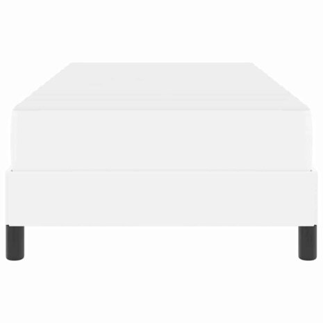 Bed met matras Zuiverwit 90 x 190 cm Kunstleer 6