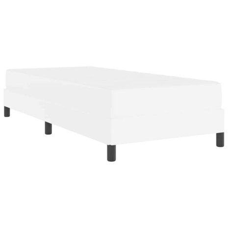 Bed met matras Zuiverwit 90 x 190 cm Kunstleer 8