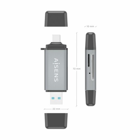 Kaartlezer Aisens ASCR-2AC11-GR Grijs 5