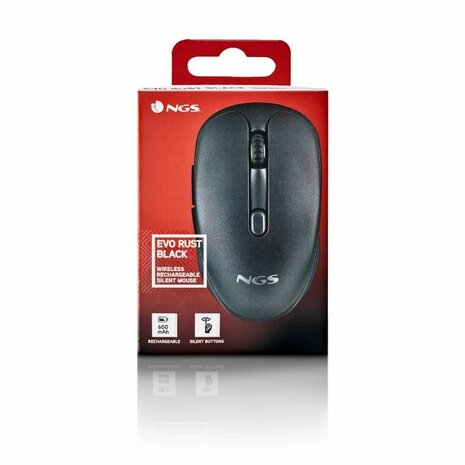 Wireless muis NGS EVO RUST Zwart 1600 dpi 4