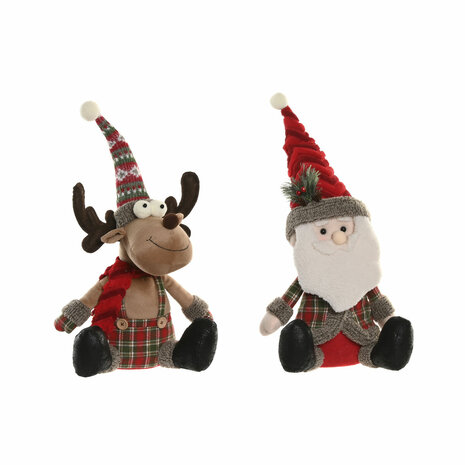 Kerstversiering Home ESPRIT Rood Groen 23 X 16 X 51 CM (2 Stuks) 1