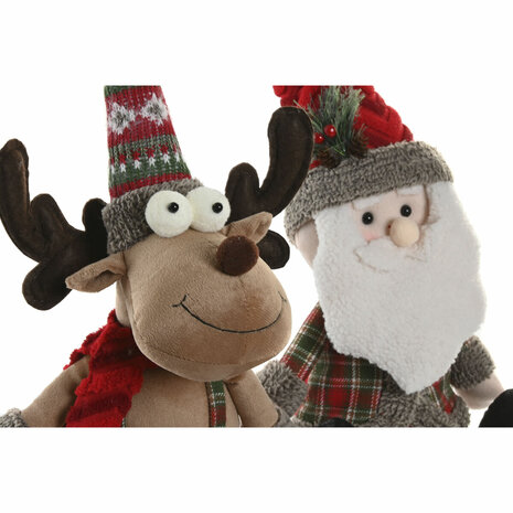 Kerstversiering Home ESPRIT Rood Groen 23 X 16 X 51 CM (2 Stuks) 2