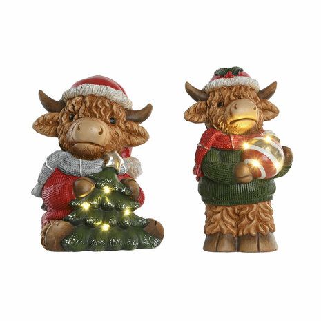 Kerstversiering Home ESPRIT Multicolour 22,5 X 19 X 38 CM (2 Stuks) 2