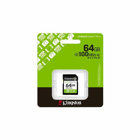 Micro SD kaart Kingston CANVAS Select Plus 64 GB 3