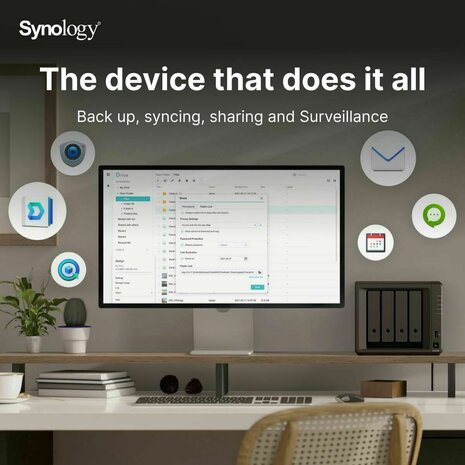 Netwerkopslag NAS Synology DS925+ Quad Core 4