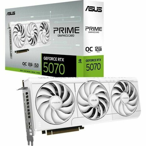 Videokaart Asus Prime GeForce RTX 5070 White OC Edition 12 GB nvidia geforce rtx 5070 GDDR6 GDDR7 1