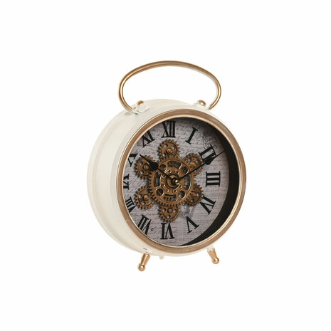 Tafelklok Home ESPRIT Wit Gouden Scandi 1