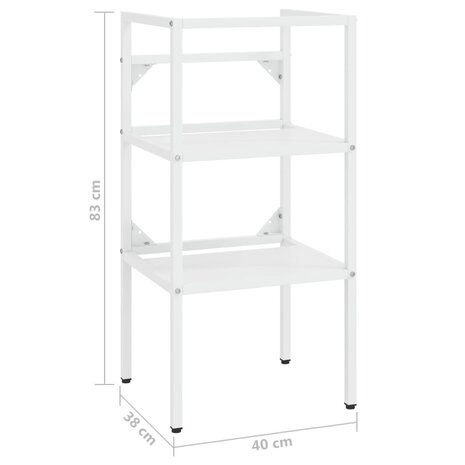 Wastafelframe 40x38x83 cm ijzer wit 7
