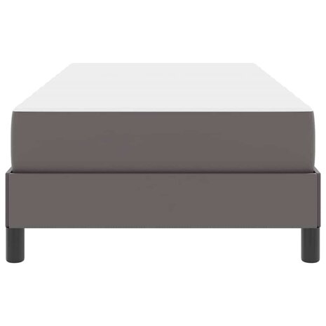Bed met matras Grijs 90 x 190 cm Kunstleer 6