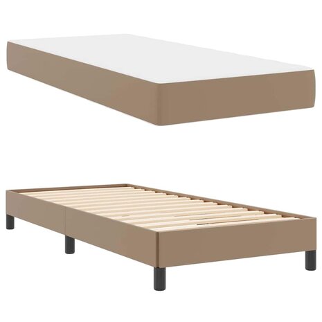 Bed met matras Cappuccino 90 x 190 cm Kunstleer 5