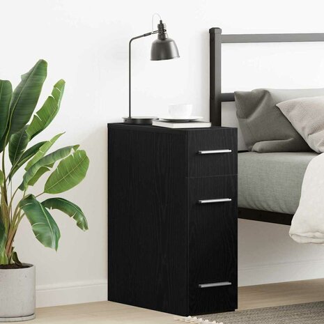 Apothekerskast Zwart eiken 20 x 45.5 x 60 cm Bewerkt hout 1