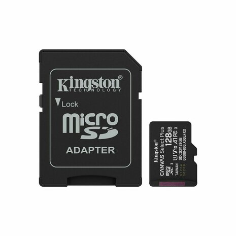 Micro SD kaart met adapter Kingston SDCS3/128GB 4
