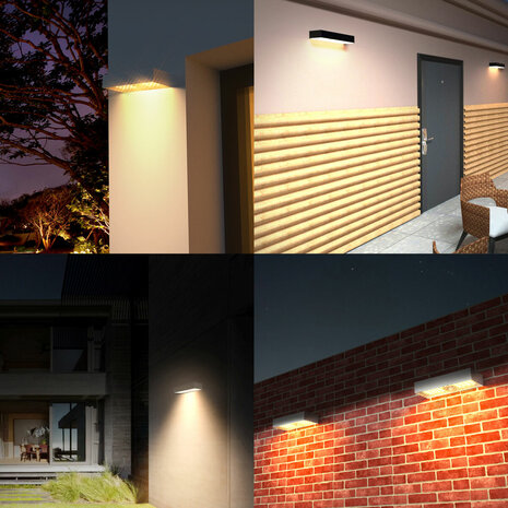 Wandlamp Velamp TEGEL Zwart Polycarbonaat 6 W 800 lm (4000 K) 4