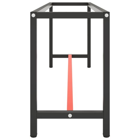 Werkbankframe 210x50x79 cm metaal matzwart en matrood 4