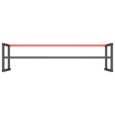 Werkbankframe 220x57x79 cm metaal matzwart en matrood 6