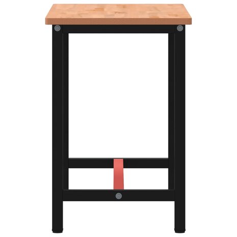 Werkbank 115x55x81,5 cm massief beukenhout en metaal 4